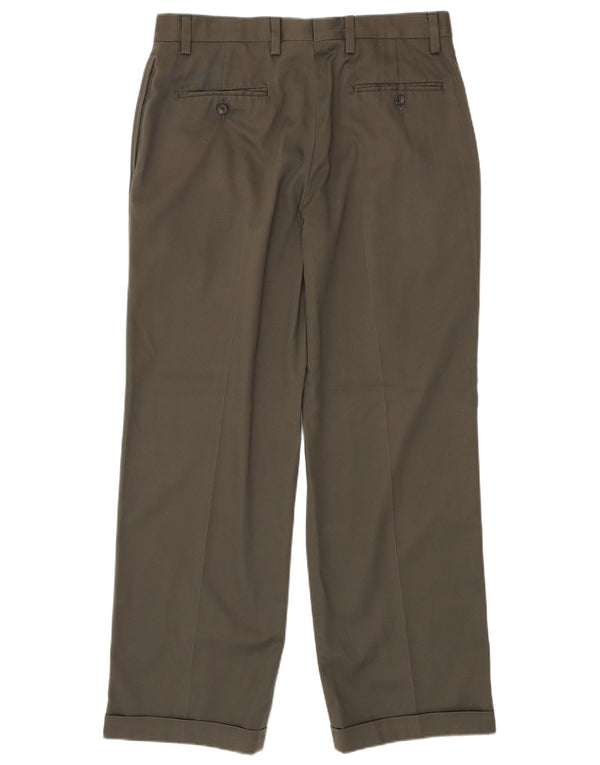 Męskie spodnie chino o swobodnym kroju Eddie Bauer W34 L32, bawełna khaki