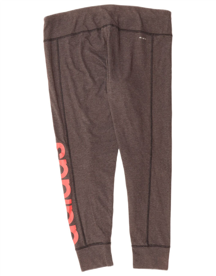 Damskie legginsy Adidas Climalite Graphic UK 20/22 XL Szary poliester