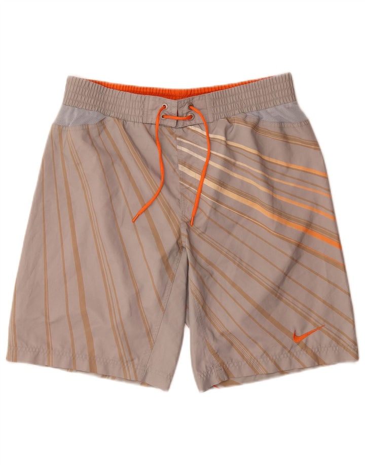 Męskie spodenki kąpielowe Nike, poliester w szare paski