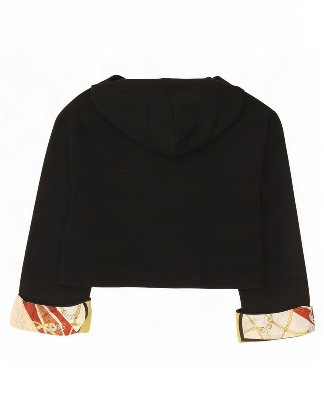 Zara Damska bluza z kapturem z abstrakcyjnym wzorem, oversize UK 10, mała czarna