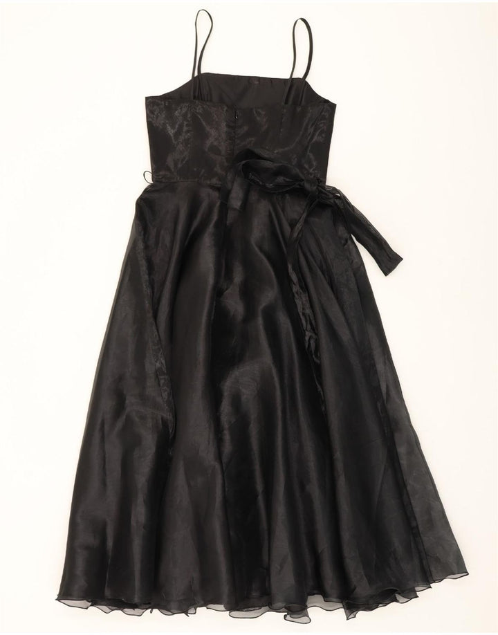 VINTAGE Womens Sleeveless Maxi Dress UK 10 Small Black Polyester Vintage Vintage and Second-Hand Vintage from Messina Hembry 