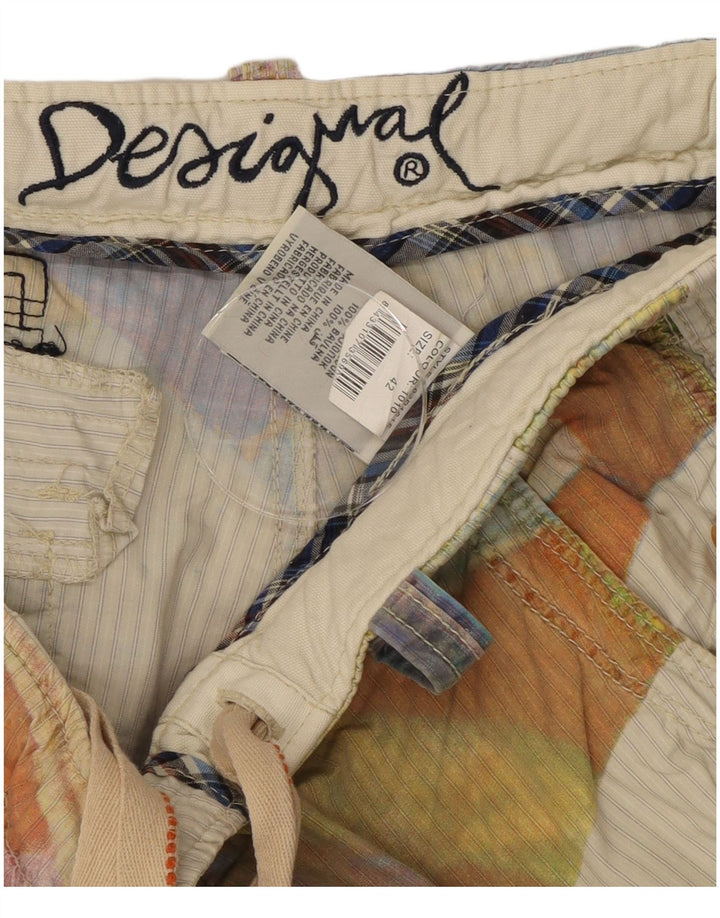 Męskie szorty cargo Desigual EU 42 Medium W34, beżowa bawełna