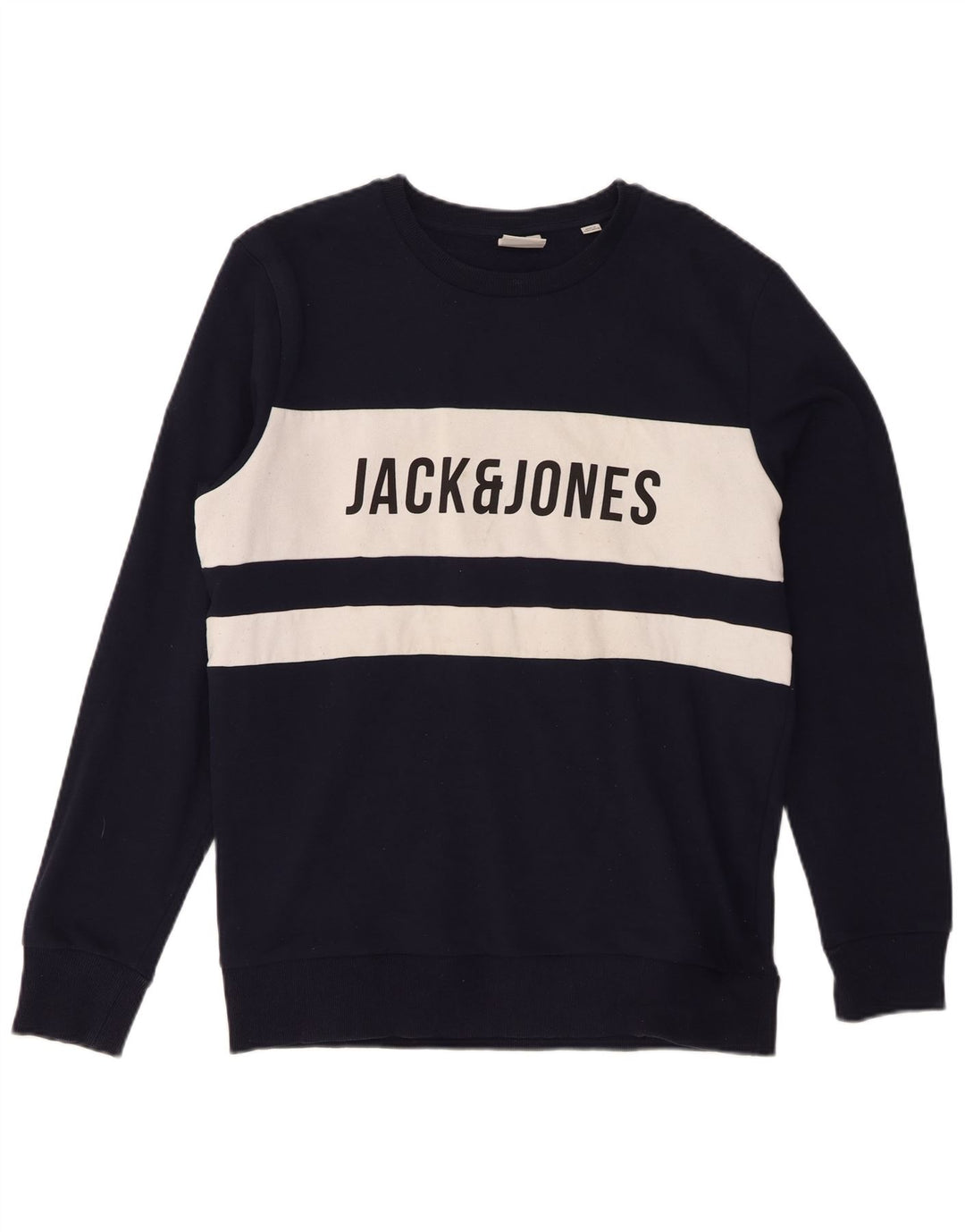 Męska bluza z grafiką Jack & Jones, duża, granatowa, z blokami kolorów