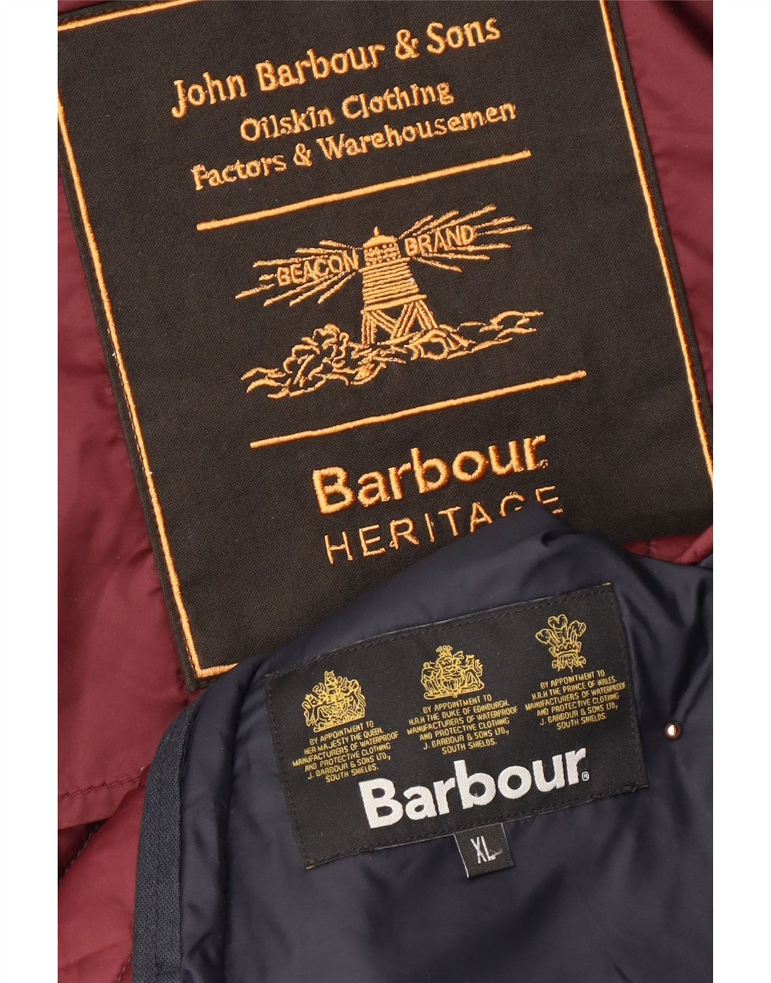Męska pikowana kurtka BARBOUR Heritage UK 42 XL granatowa