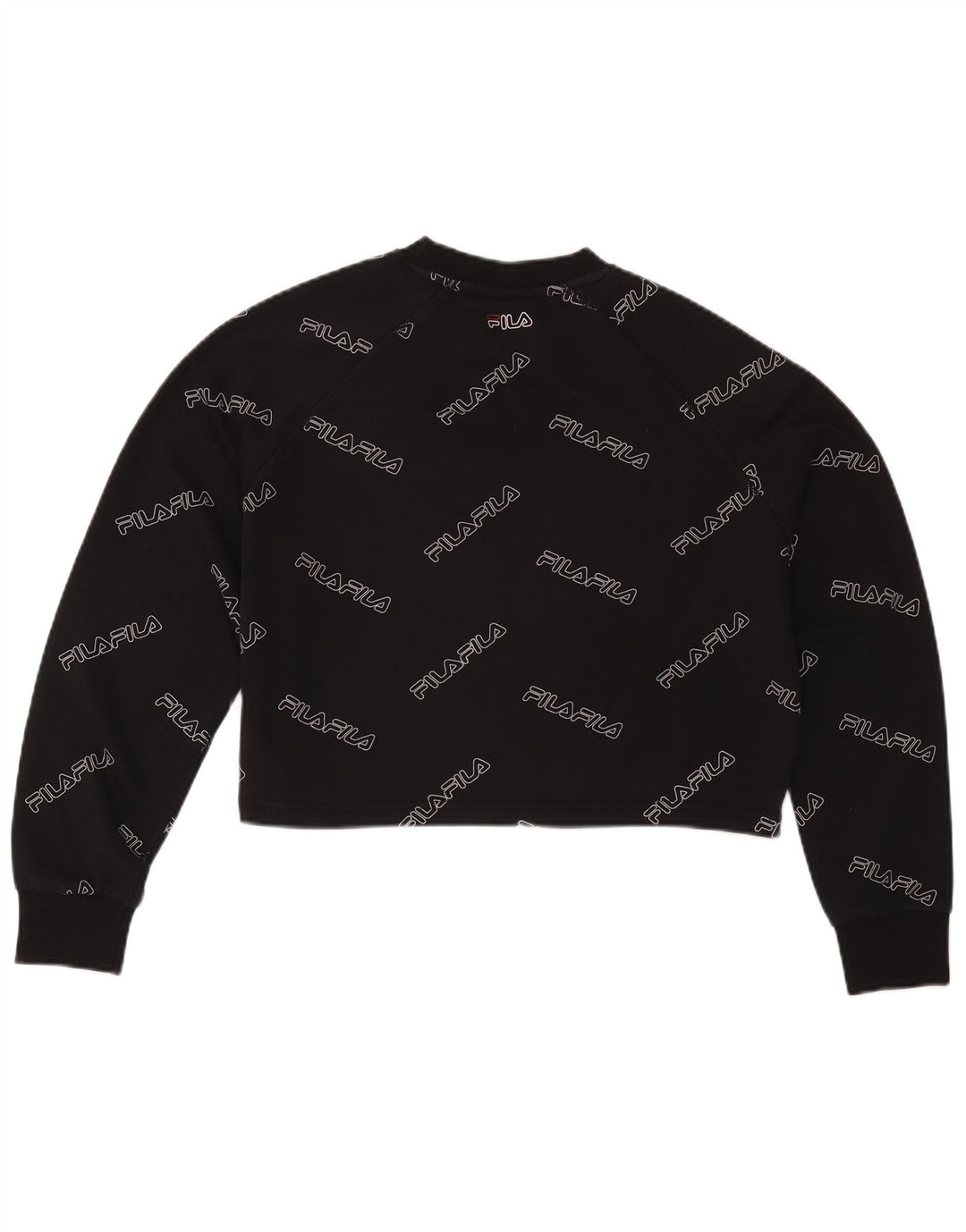 Bluza damska Fila Oversize z grafiką Crop Jumper UK 10 Small Black
