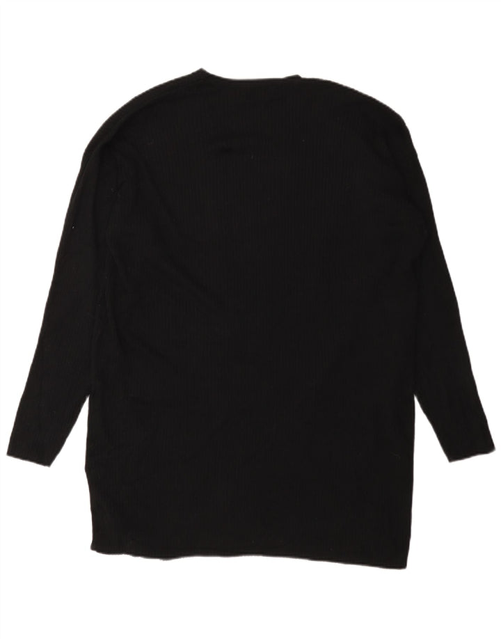 Marks & Spencer Damski sweter rozpinany o długim kroju, UK 16, duży, czarny