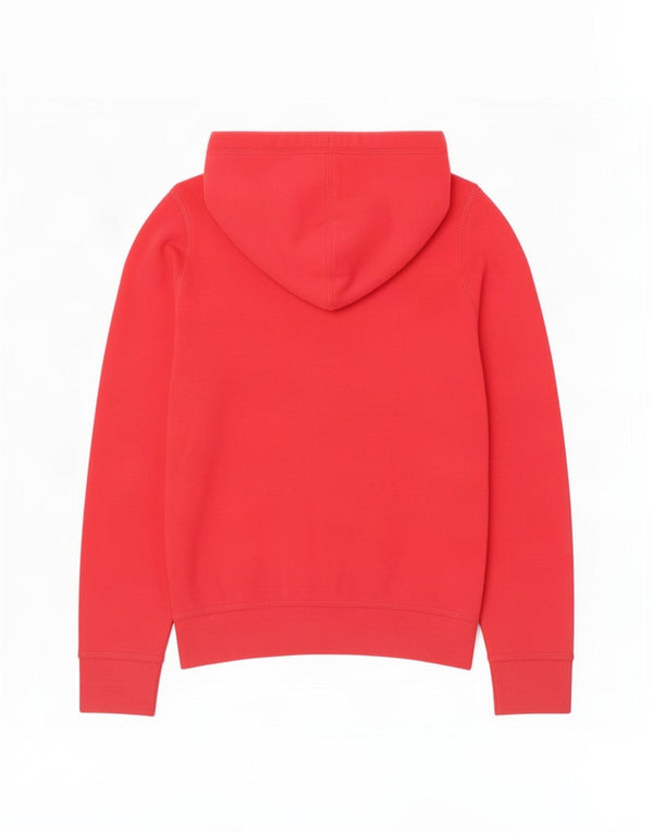Damski sweter z kapturem i zamkiem błyskawicznym Hollister UK 10, mały, czerwony, bawełniany