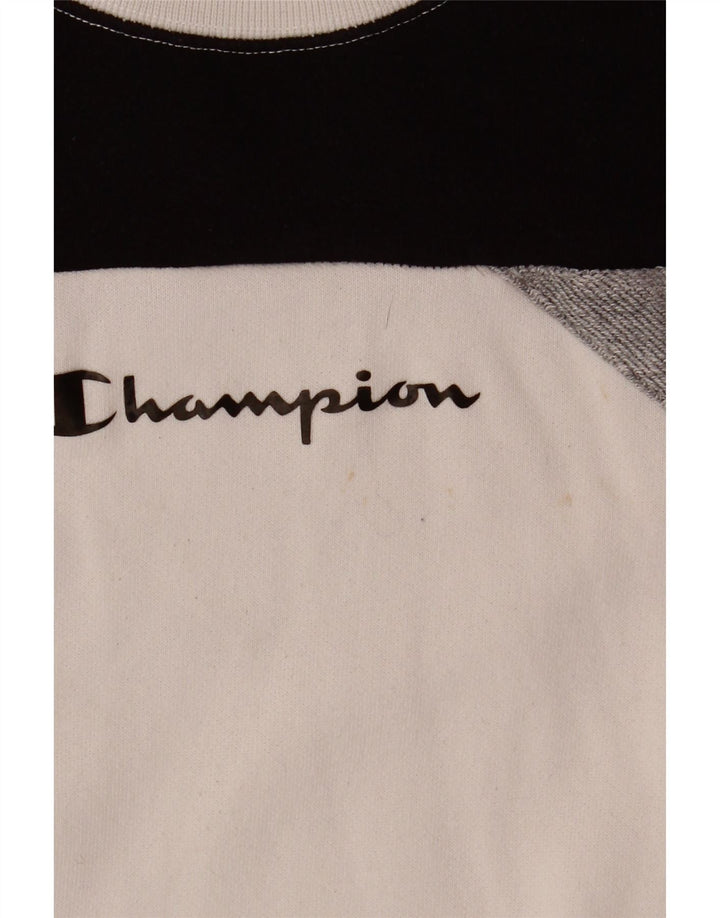 Męska bluza Champion z grafiką, bawełniana, w kolorze średniej bieli