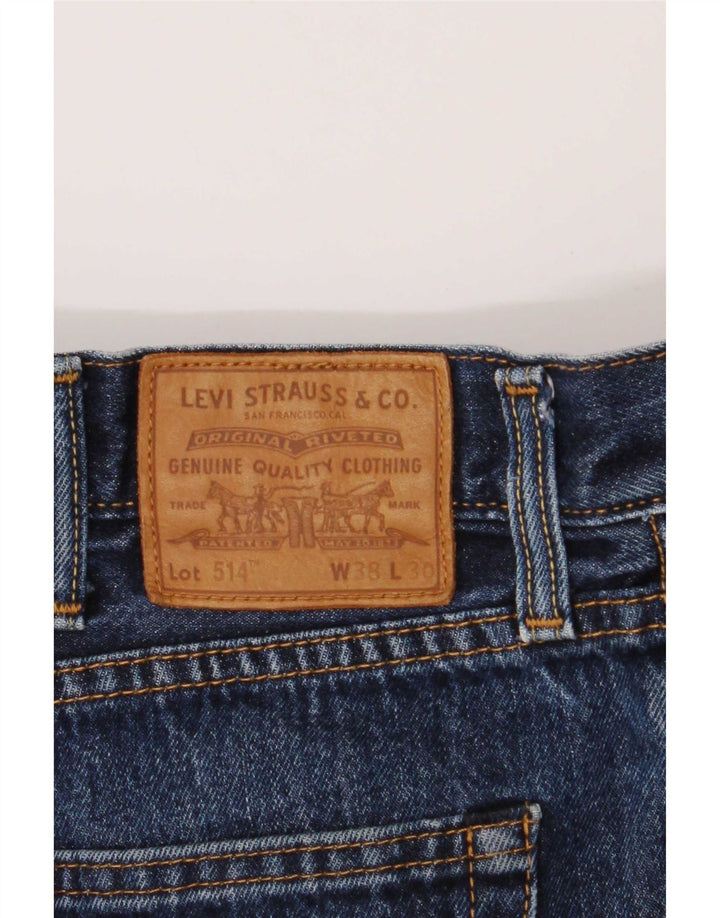 Męskie jeansy Levi's 514 Straight W38 L30 Niebieskie bawełniane