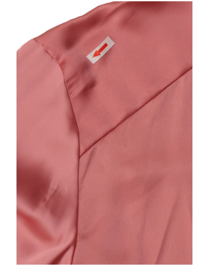 Damska bluzka koszulowa oversize Zara UK 14, średni różowy poliester