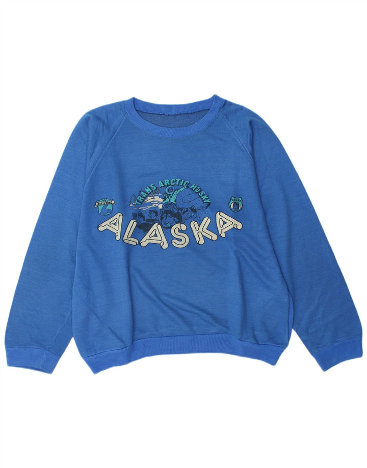 Męska bluza z grafiką Alaska, duży niebieski