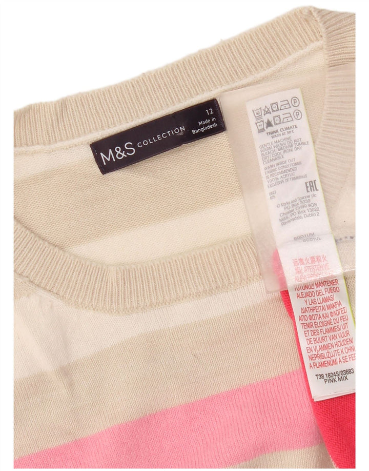 Sweter damski Marks & Spencer z okrągłym dekoltem, UK 12, średni, wielokolorowy