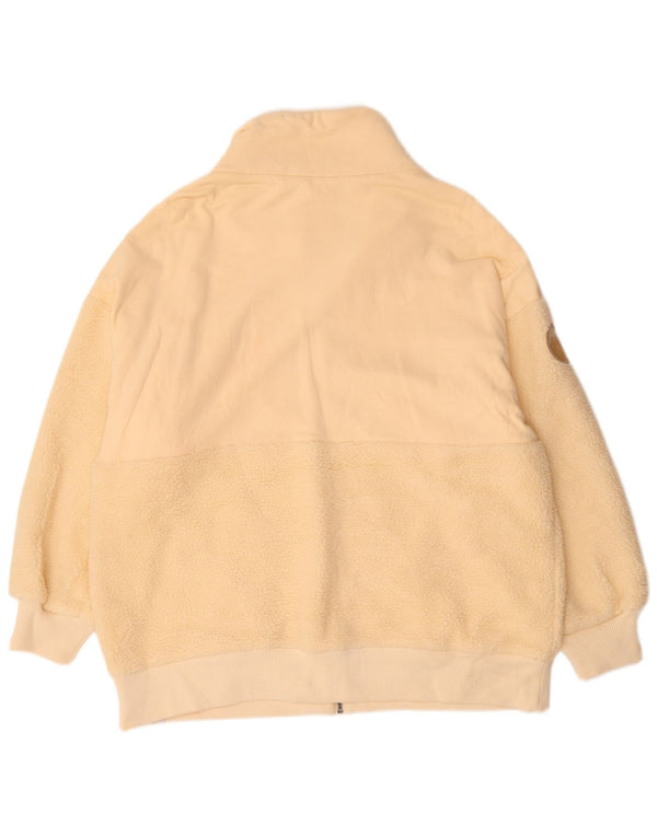 Damska kurtka polarowa Fat Face UK 18 XL w kolorze złamanej bieli, poliester