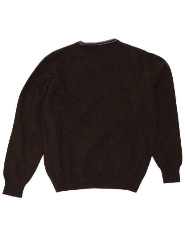 Męski sweter Fred Perry z dekoltem w kształcie litery V, XL, czarna wełna
