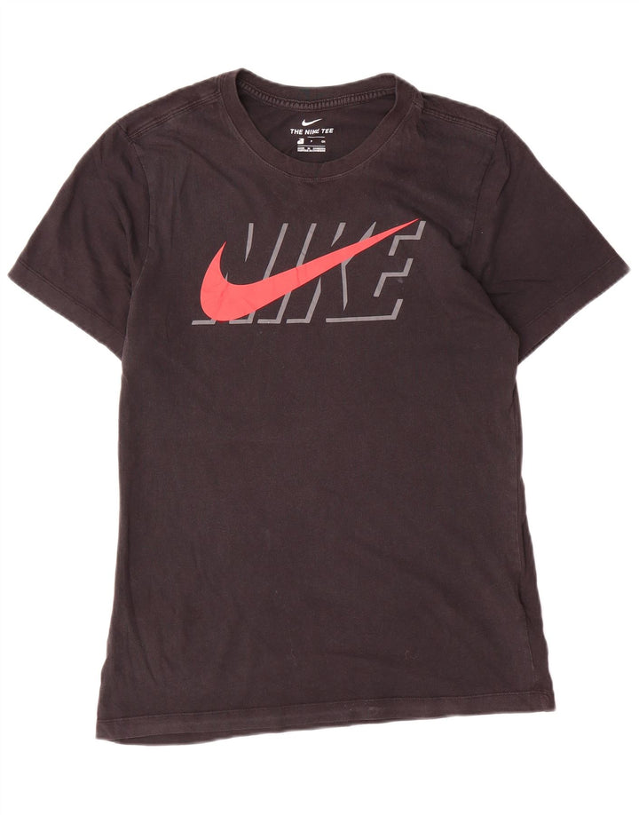 Męski T-shirt z grafiką Nike, mały, czarny, bawełniany