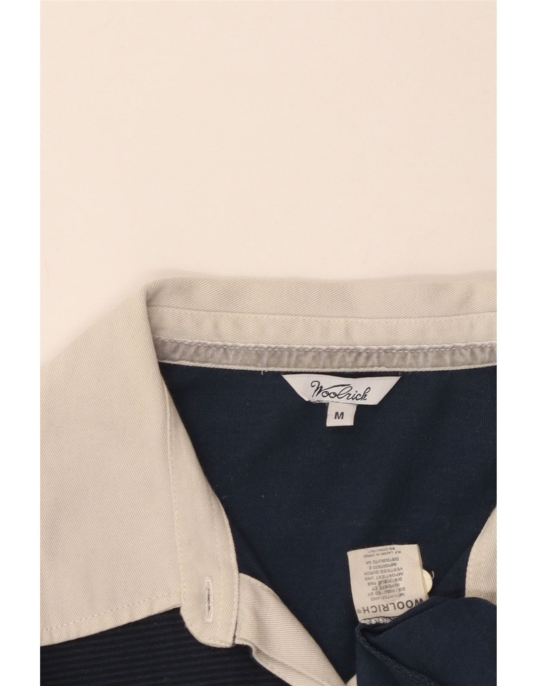 Damska koszulka polo do rugby Woolrich Graphic UK 12, średnia, granatowa, bawełniana