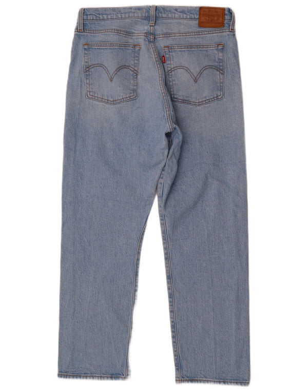 Damskie jeansy Wedgie Straight W31 L28 firmy LEVI'S, niebieska bawełna