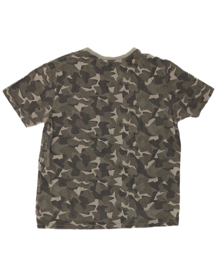 Męski T-shirt z grafiką Levi's, duży, wielokolorowy, bawełniany kamuflaż