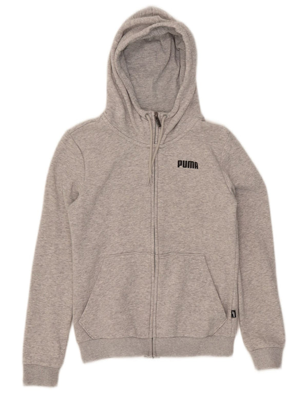 Damski sweter Puma z kapturem i zamkiem UK 6 XS, szara bawełna