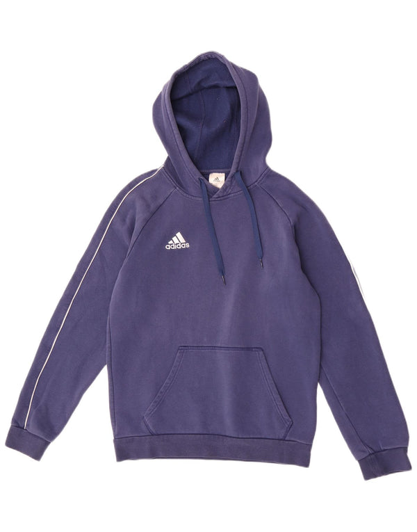 Adidas Męska bluza z kapturem, mała, granatowa, bawełniana