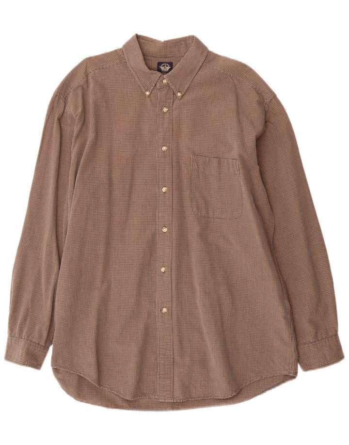 Koszula męska Dockers XL, bawełniana, brązowa krata