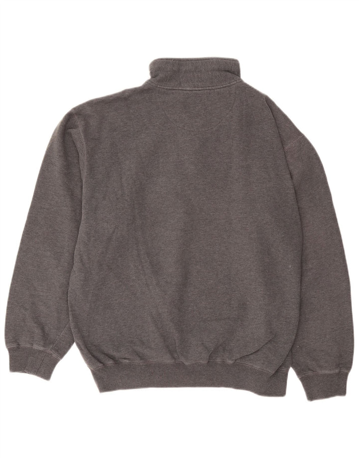 Męska bluza Reebok z zamkiem błyskawicznym, średnioszara, bawełniana