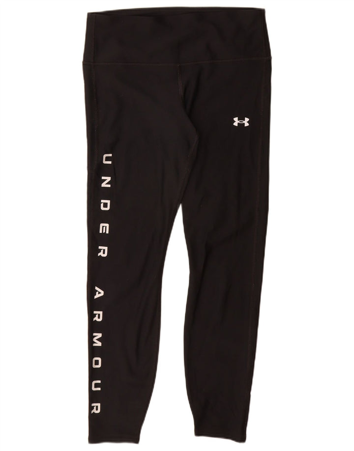 Damskie legginsy Under Armour Heat Gear Graphic UK 16, duże, czarne, poliestrowe
