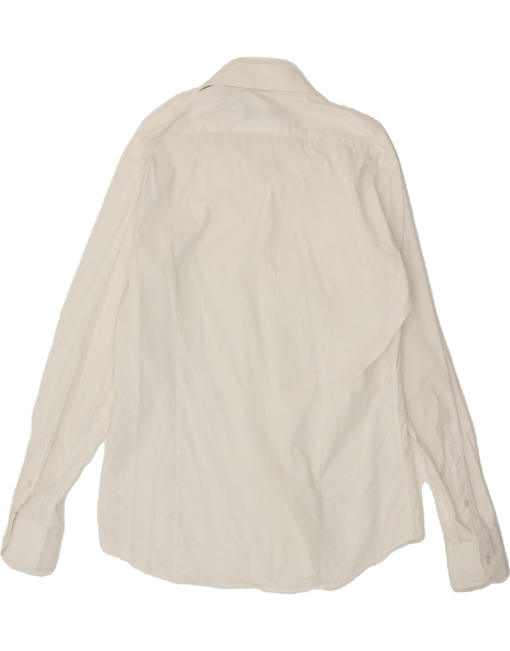TRUSSARDI Mens Shirt Size 16 41 Large White Vintage Trussardi and Second-Hand Trussardi from Messina Hembry 