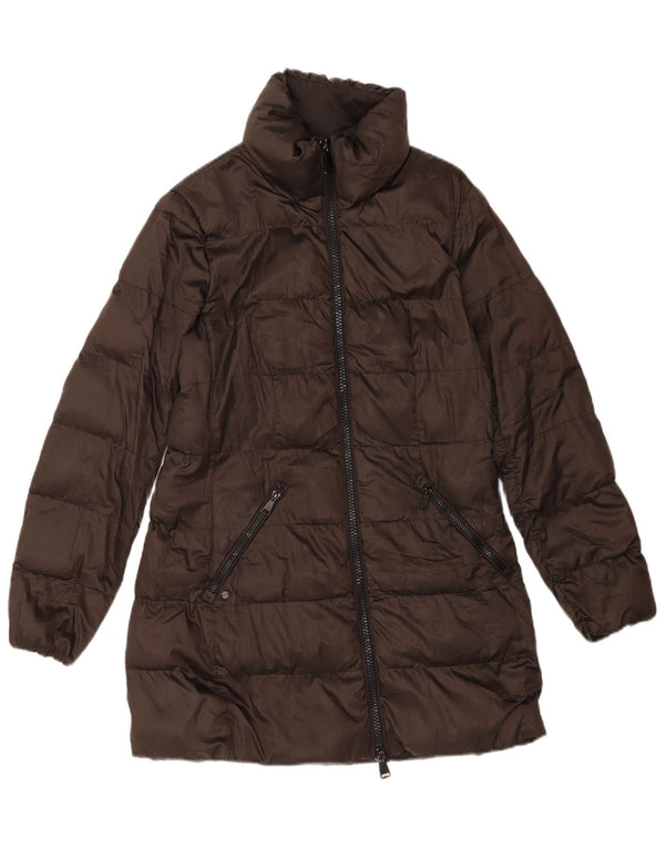 Damski płaszcz ocieplany Massimo Dutti UK 14, średni brązowy poliester
