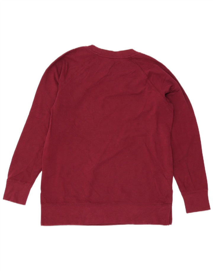 Damska bluza dresowa Eddie Bauer UK 14, średnia, bordowa bawełna