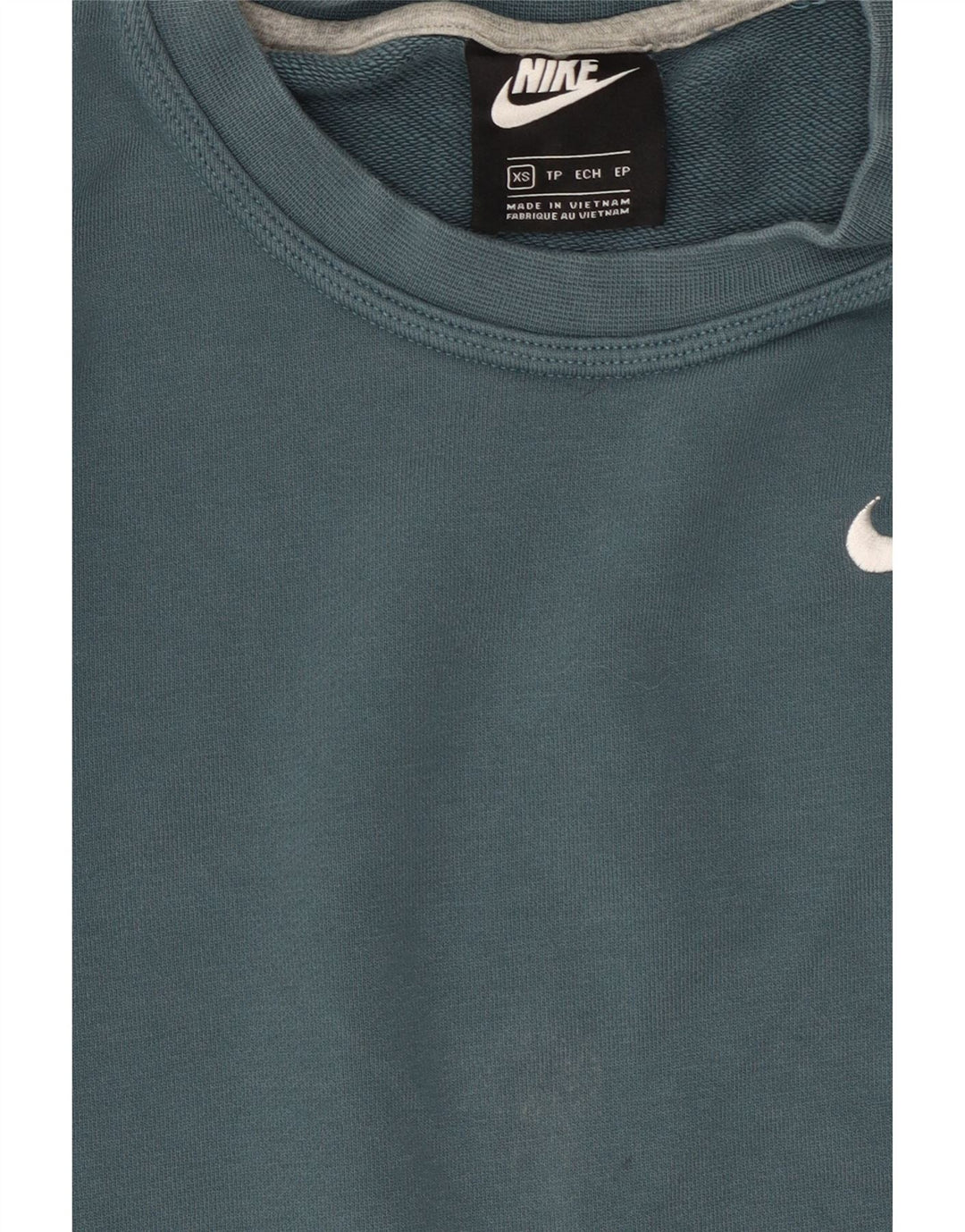 NIKE Womens Sweatshirt Jumper UK 6 XS Blue Cotton Vintage Nike and Second-Hand Nike from Messina Hembry 
