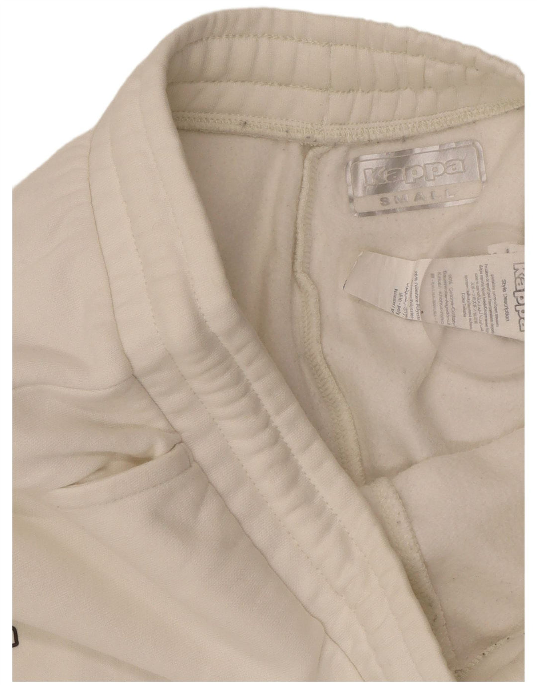 Męskie spodnie dresowe KAPPA Joggery małe, białe, bawełniane