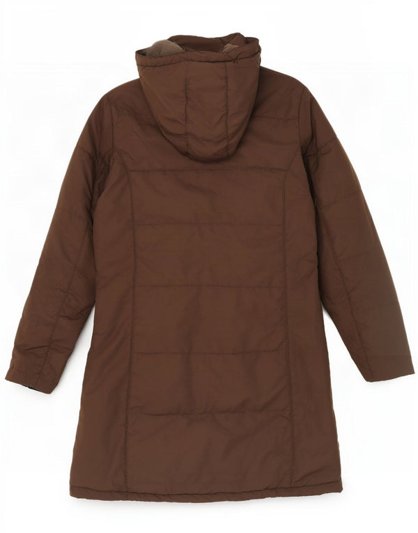 Damski ocieplany płaszcz z kapturem Jack Wolfskin UK 12/14 Średni brązowy poliester