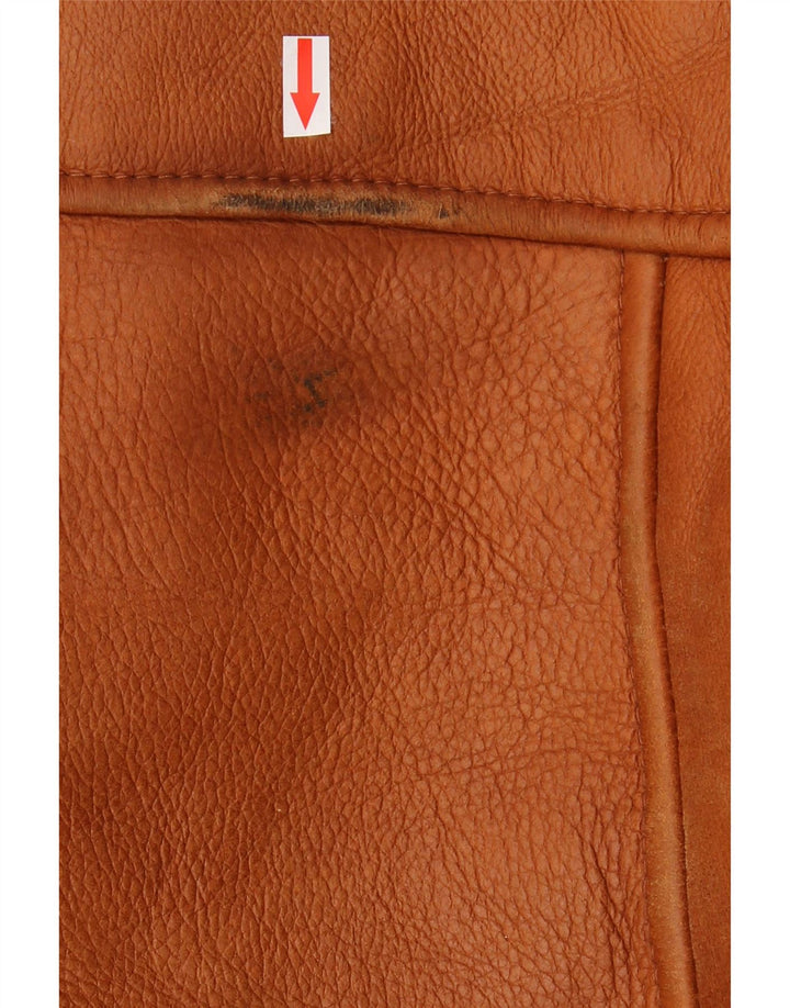 Vintage męska kurtka Shearling IT 56 3XL Brązowa kurtka Shearling