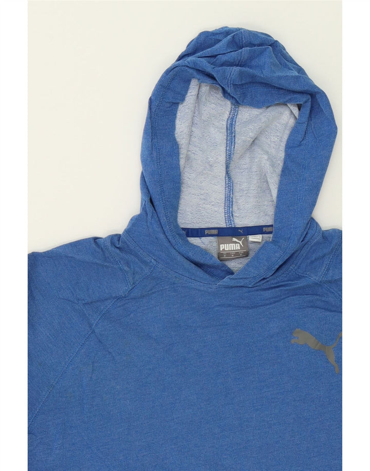 PUMA Womens Hoodie Jumper UK 14 Medium Blue Polyester Vintage Puma and Second-Hand Puma from Messina Hembry 