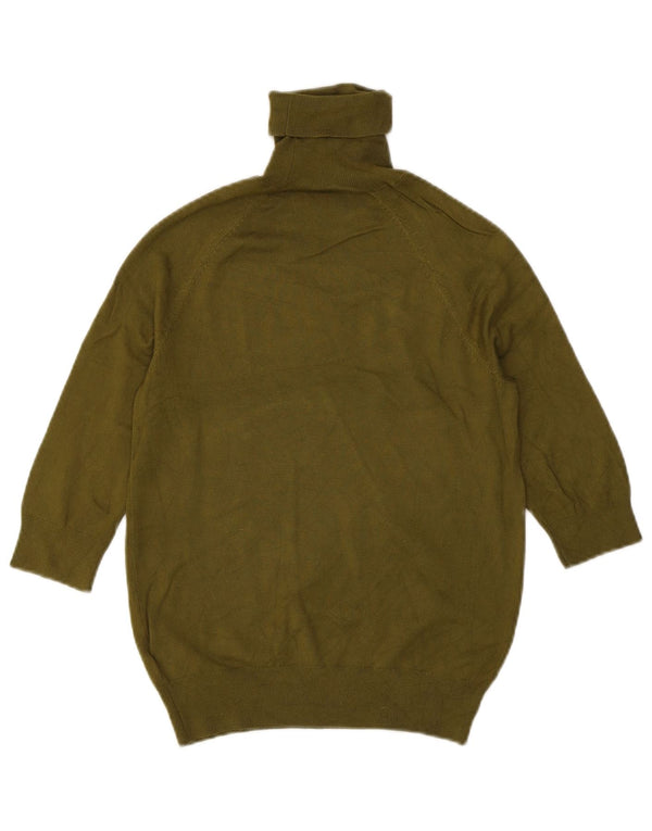 Damski sweter Zara z rękawami 3/4 i okrągłym dekoltem UK 12, średnia wiskoza khaki