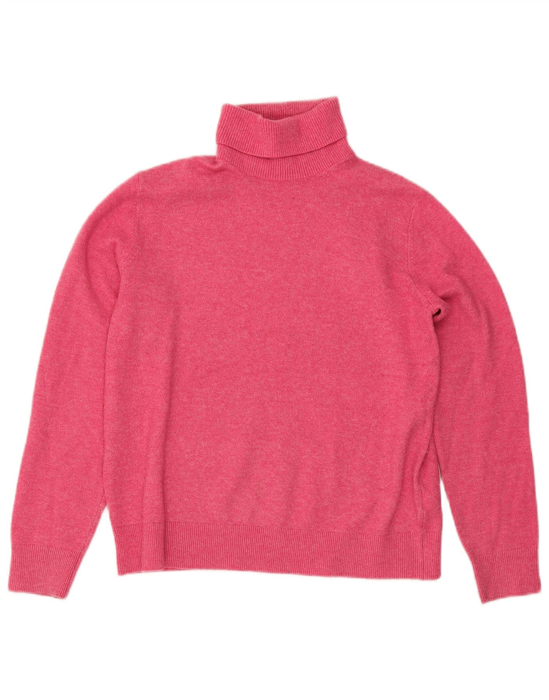 Marks & Spencer Damski sweter z golfem UK 10, mały, różowy, nakrapiany