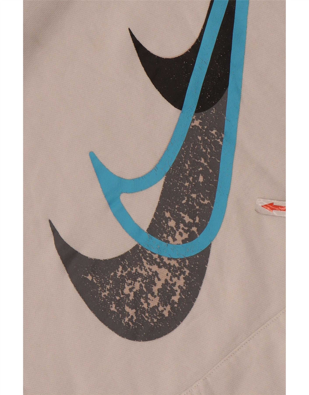 Męski sweter z kapturem Nike z grafiką, duży, biały, bawełniany