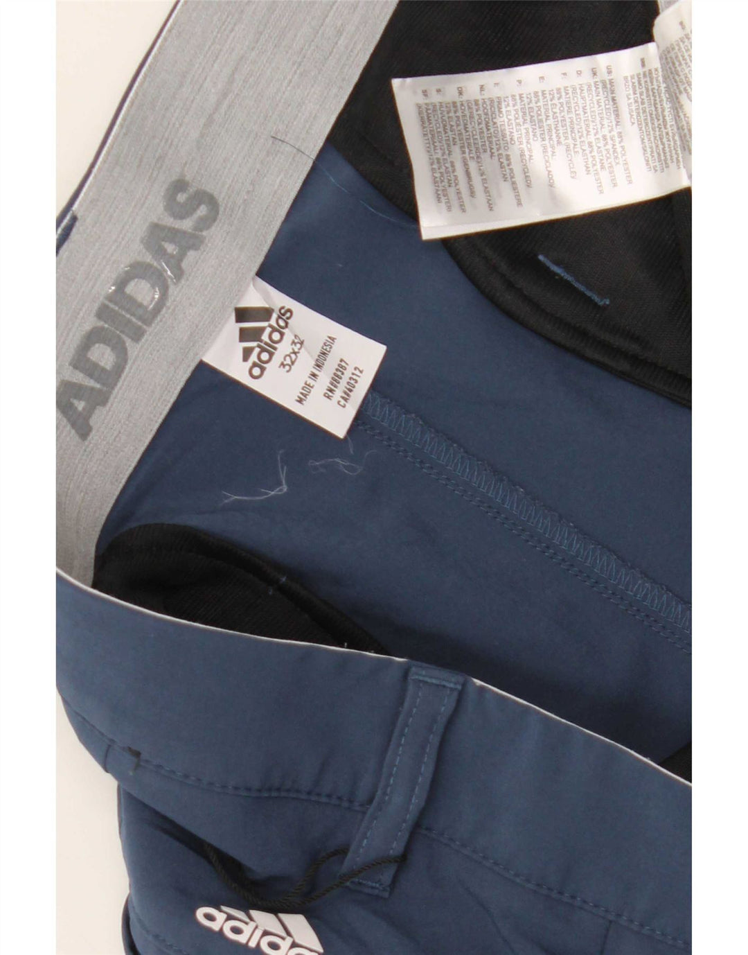 Męskie spodnie Chino Adidas Slim W32 L32 Niebieski poliester