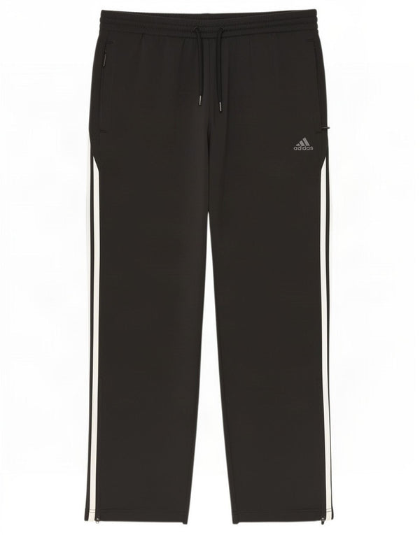 Męskie spodnie dresowe Adidas UK 44/46, duże, czarne, poliestrowe