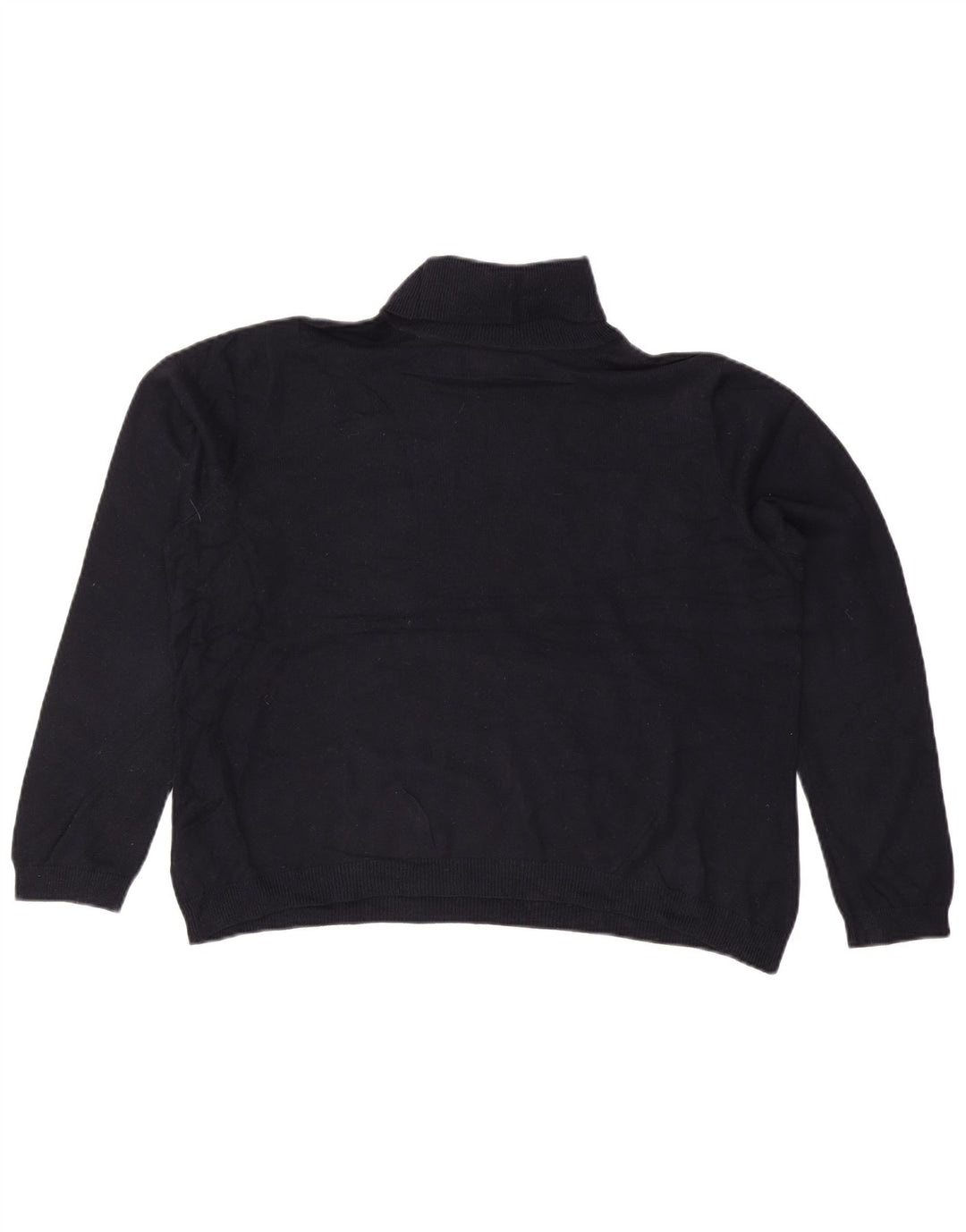 RALPH LAUREN Damski sweter z golfem UK 20 2XL Granatowy jedwab