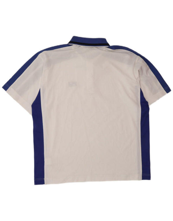 Męska koszulka polo FILA XL, biały, poliester z blokami kolorów