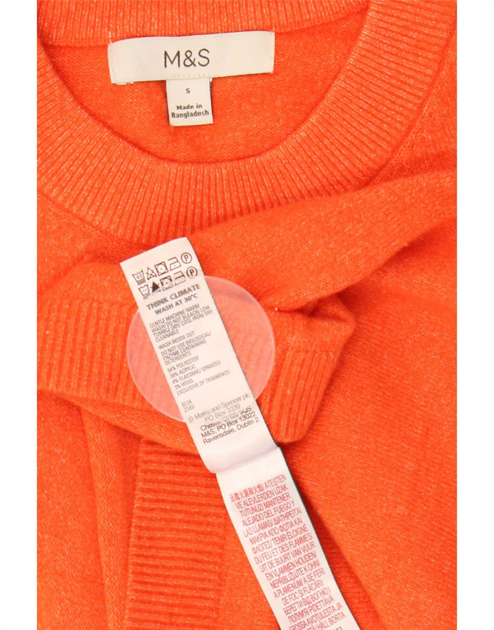 Marks & Spencer Damska koszulka oversize Top UK 10, mała, pomarańczowa, poliester