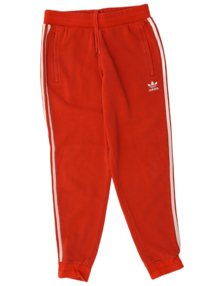 Męskie spodnie dresowe Adidas, średnio czerwone, bawełniane