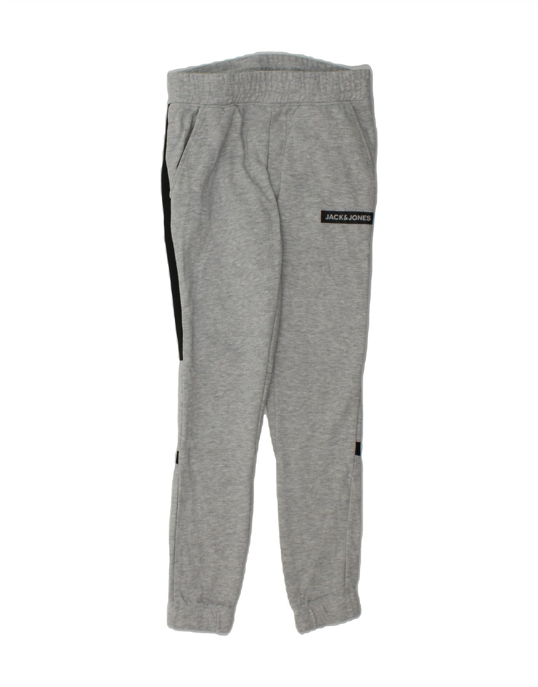 JACK & JONES Mens Tracksuit Trousers Joggers XS Grey Colourblock Polyester Vintage Jack & Jones and Second-Hand Jack & Jones from Messina Hembry 