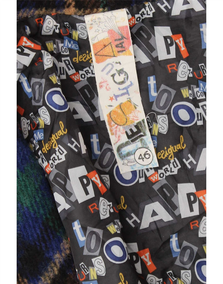 Damska kurtka bomberka Desigual Graphic Batwing EU 46 XL w wielokolorową kratkę