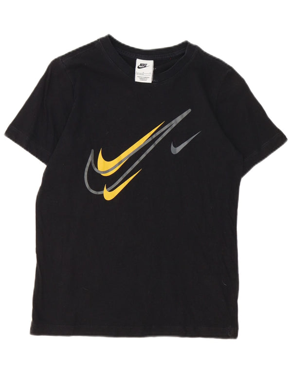 Chłopięcy T-shirt z grafiką Nike na 12-13 lat, duży, czarny, bawełniany