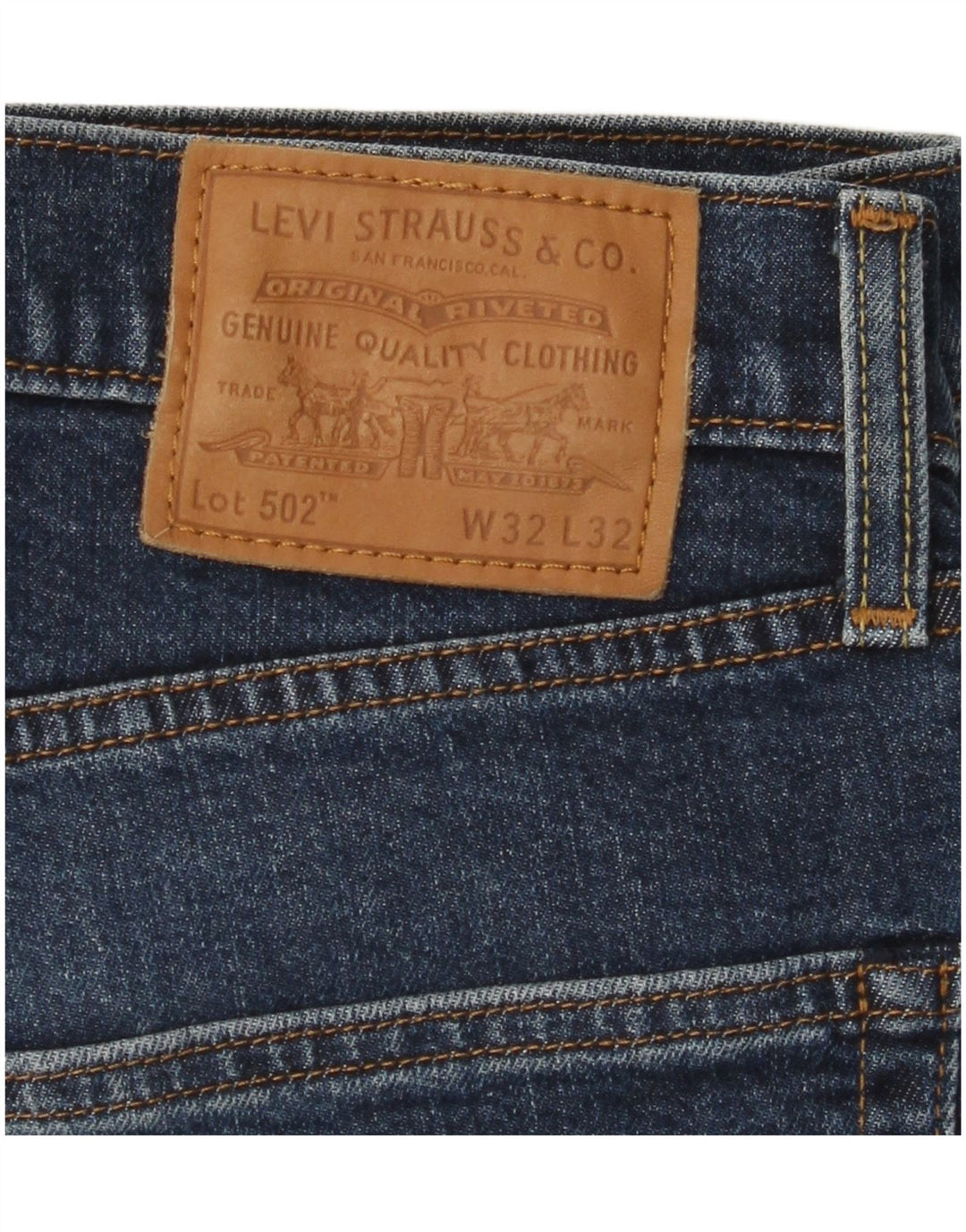 Męskie jeansy LEVI'S 502 zwężane W32 L29, niebieska bawełna