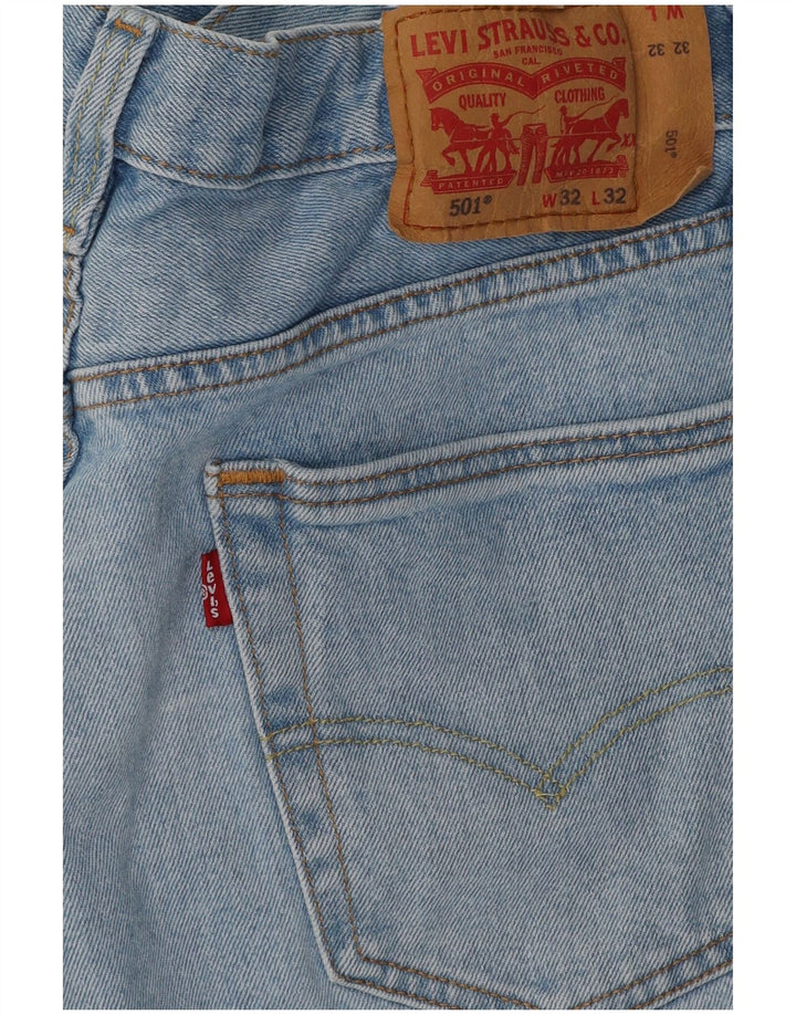 Męskie jeansy Levi's 501 Straight W32 L32 Niebieskie bawełniane
