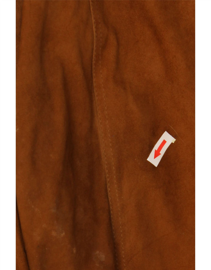 Męska zamszowa kurtka bomberka VINTAGE IT 52 XL brązowa